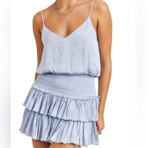 RESET by Jane Silky Amore Skirt and Top Set in Light Blue